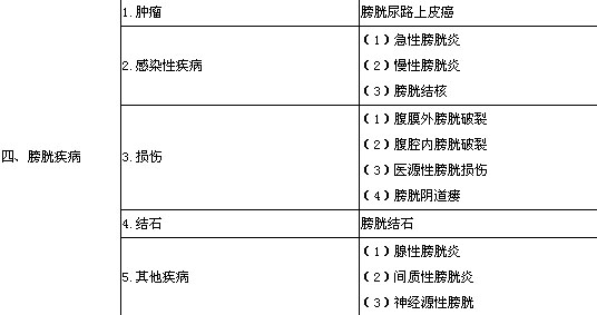 2020年泌尿外科主治醫師考試大綱